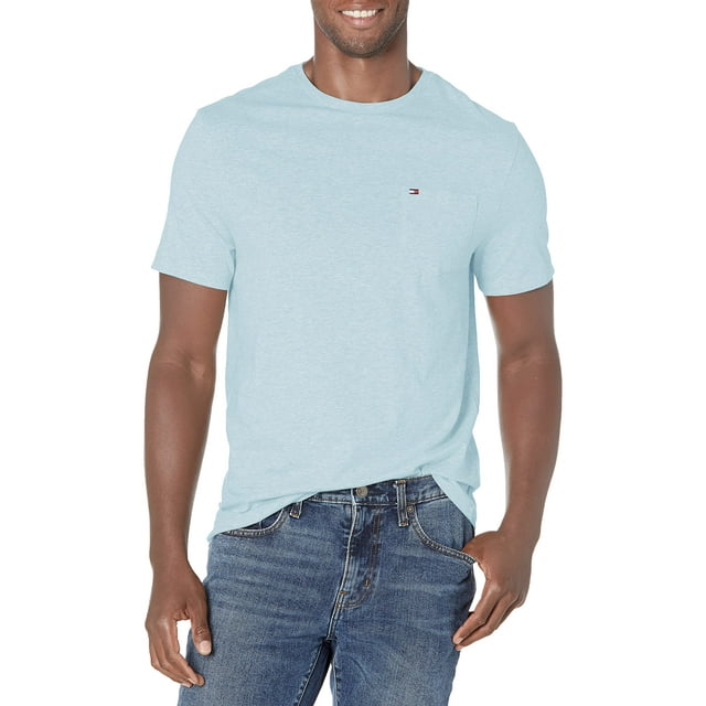 Camiseta Tommy Hilfiger Essential de manga corta con bolsillo azul