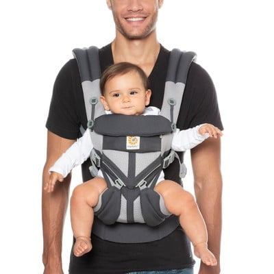 Up 32 Lb 4-in-1 Convertible Baby Carrier with 3D Cool Air Mesh Heather Grey 