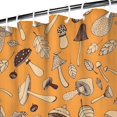 thumbnail image 3 of Brown Mushroom Leaf Orange Pattern Shower Curtain 72"x72" ,Bathroom Decorative Shower Curtains Set with 12 Hooks,Modern Waterproof Washable Shower Curtain, 3 of 6