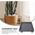 thumbnail image 3 of Square Flower Pot Stand With Wheels Flower Pot Caster Wheels Heavy Duty Tray Gray, 3 of 4
