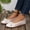 White, variant on Rvasteizo Flats for Women Lace Mesh Round Closed Toe Solid Thick Sole Trendy Slide Outdoor Walking Shoes