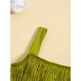 thumbnail image 6 of Suealasg Kids Girls Tassel Dress Child Girls Sleeveless Sling Square Neck Dress Little Girls Summer Fringe Layered Party Skirt, 6 of 9