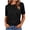 Black, variant on Summer Knit Tops for Women Lightweight Loose Short Sleeve Crew Neck Casual Blouses