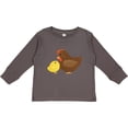 thumbnail image 3 of Inktastic Hen and Chick Farm Animals Boys or Girls Long Sleeve Toddler T-Shirt, 3 of 5