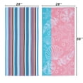 thumbnail image 6 of Mainstays 2pk Cotton Beach Towel, 58 x 28 in, Coral Starfish & Stripes, 6 of 7