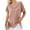 Pink, variant on Leesechin Womens V Neck Tshirts Short Sleeve Loose Casual Summer Tops with Pocket