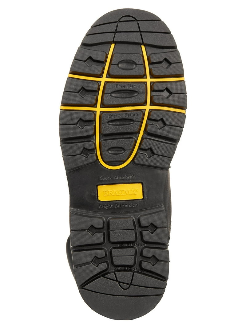 USA Brahma メンズ ブラック スチール トゥ ブーツ 安全靴 Brahma Men's Iron Tough II Size 8 Wide Steel Toe Work Boots