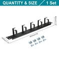 thumbnail image 2 of Uxcell 1U 5 D-Ring Cable Manager, 1 Pack 19-Inch Metal Horizontal Rack Mount Metal Server Rack Wire Management, 2 of 6