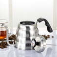thumbnail image 3 of Hervidor de café con cuello de cisne con termómetro de acero inoxidable de 1,2 L, estufa, hervidor de agua Premium para té y café con precisión, 3 of 5