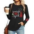 thumbnail image 2 of JTZGDY Merry Christmas Sweatshirts for Women Funny Xmas Tree Santa Claus Print Long Sleeve Holiday Season Pullover Tops Loose Oversized Casual Graphic T-Shirts Red#01 XXXL, 2 of 4