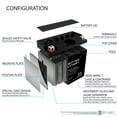 thumbnail image 3 of YT12B-4 12V 10Ah SLA Battery Remplacement pour Piècesillimité 2113-0090, 3 of 6