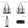 thumbnail image 6 of FORMRS Canvas Laptop Tote Bag for Women with 15.6" Computer Compartments Shoulder Handbag, Bubbles Hamburger, 6 of 7