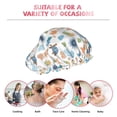 thumbnail image 6 of KLL Undersea Animals Pattern Shower Cap & Bath Cap for Women,Reversible Oversized Waterproof Shower Caps for all Hair Lengths,Elastic Reusable Bathing Hair Cap, 6 of 6
