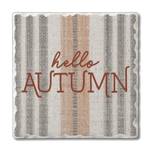 Thirstystone Hello Autumn Single Tumbled Tile Coaster Create Your Own Set