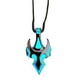 thumbnail image 4 of Collar luminoso con colgante de cabeza de toro, accesorio de disfraz de hip hop. azul y verde, 4 of 9