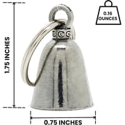 Guardian Bell Gremlin Good Luck Bell with Keyring & Black Velvet Gift Bag - Motorcycle Bell