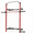 Red Folding Squat Rack+Barbell, variant on JoanKaren Wall-Mounted Foldable Squat Rack, 1000 lb Power Rack with Pull-Up Bar, J-Hooks & Landmine, Home Gym