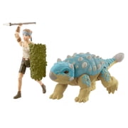 Jurassic World Human & Dino Pack Ben & Ankylosaurus Bumpy Figures, 4 Year Olds & Up