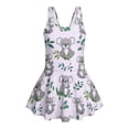 thumbnail image 7 of FOR U DESIGNS Girls One Piece Swimsuit with Skirt Quick Dry Hawaiian Swimwear with Skirt Toddler Girls Swimsuit Sun Protection, Koala Leaf, 7 of 7