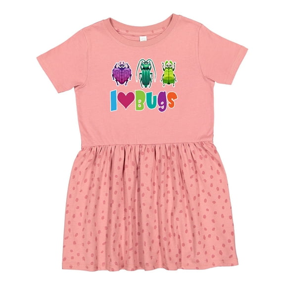 Inktastic I Love Bugs Girls Toddler Dress