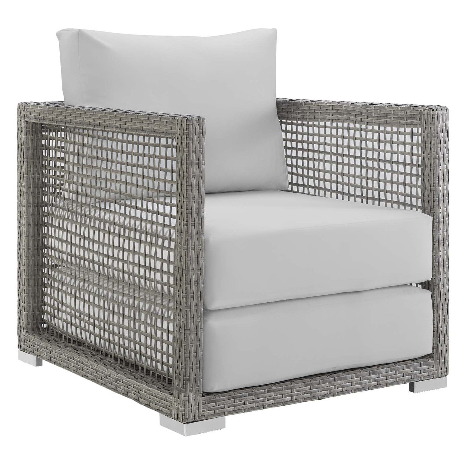 Modway Aura Outdoor Patio Rattan Armchair, Multiple Colors