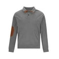 thumbnail image 4 of Fengyings Mens Shawl Collar Pullover Sweaters V Neck Button Down Cable Knit Sweater Tops, 4 of 7