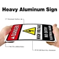 thumbnail image 4 of 2 Pack Danger High Voltage No Entry Electrical Hazard Warning Signs 7x10 inches 30 Mil Aluminum Security Warning Signs, 4 of 7