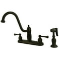 thumbnail image 3 of Kingston Brass Heritage Centerset Double Handle Kitchen Faucet, 3 of 6