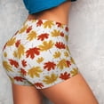 thumbnail image 4 of Lsque Maple Leaf Pattern High Waisted Biker Shorts for Women-Tummy Control Fitness Athletic Workout Running Yoga Gym Shorts,Moisture-Wicking-X-Large, 4 of 9