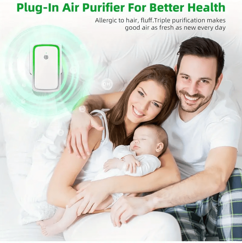 JahyShow Plug in Air Purifier, 4 Pack Negative Ion Air Ionizers Mini Portable Air ionizers for Home Bedroom Office