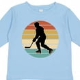 thumbnail image 4 of Inktastic Hockey Player Retro Sunset Boys or Girls Long Sleeve Toddler T-Shirt, 4 of 5