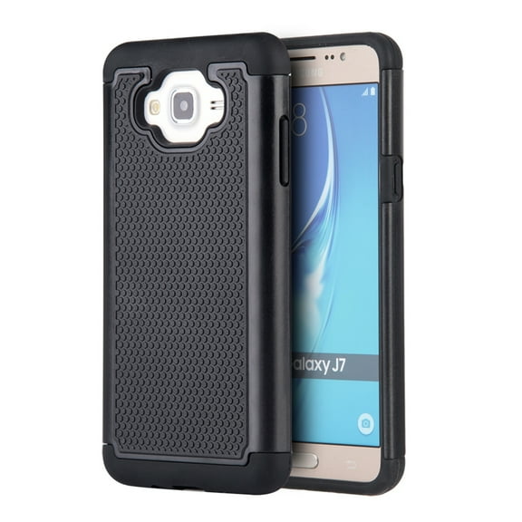 GSA Grippy Hybrid Case For Samsung Galaxy J7 (2015) - Black