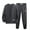 Dark Gray, variant on Women's Sweatsuit Set, Solid Color Round Neck Sweatshirt and Sweatpants 2 Piece, Casual Fashion Athleisure Outfit for Daily Wear, Street Style, and Cozy Comfort-Blue