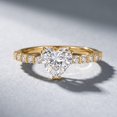 thumbnail image 3 of Rosec Jewels IGI Certified Lab Grown Diamond Heart Engagement Ring 1 Carat - E-VS1 Quality Diamond Solitaire Ring for Women, 10K Yellow Gold, US 3.50, 3 of 8