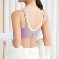 thumbnail image 4 of Womens Soft Bra Underwear Breathable Upper Support Gathers Bra, 4 of 5