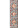 thumbnail image 3 of JONATHAN Y BOHEMIAN FLAIR 2 x 8 Runner Rug, Vintage Medallion - Blue/Red, BMF100A-28, 3 of 4