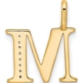 thumbnail image 3 of 10K Yellow Gold Diamond Letter M Initial Pendant (Width 13.53) (Length 15.26) - Jbsp, 3 of 5