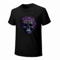 thumbnail image 3 of Skull and Flower T-shirt Halloween T-shirt Aesthetics T-shirt Aesthetic shirt Mexican T-shirt, 3 of 5