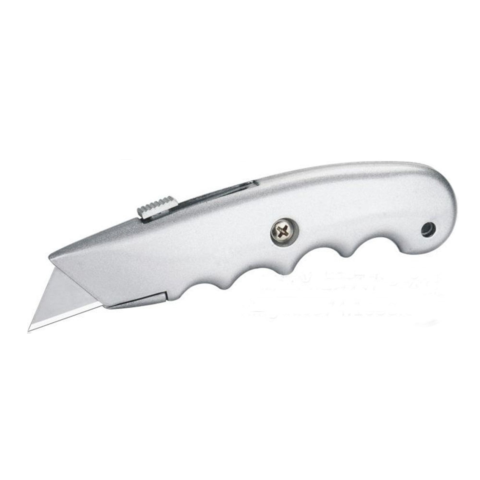 Wideskall 5-Pack Heavy Duty Contoured Handle Retractable Blade Utility Knife with 10 Razor Blades Metal Frame