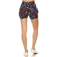 thumbnail image 3 of Women’s Regular Fireworks American Flag Printed Pleated Pockets Harem Shorts -S/M, 3 of 3