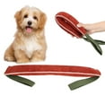 Durable Leather Pet Dog Tear Bite Training Rod Tug with Dual Handles
