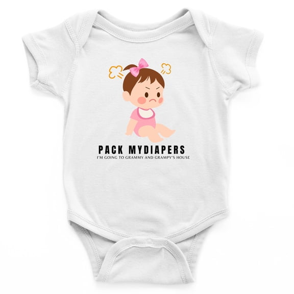 Baby Girl Short Sleeve Bodysuits, Sizes 0-3 Months