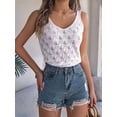 thumbnail image 6 of Womens Summer Crochet Tank Tops Knit Sleeveless Scoop Neck Sweater Vest Boho Hollow Out Cover Ups White M, 6 of 9