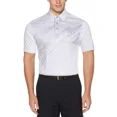 thumbnail image 1 of Pga Tour Men’s Diagonal Gradient Polo Shirt, White, S, 1 of 1