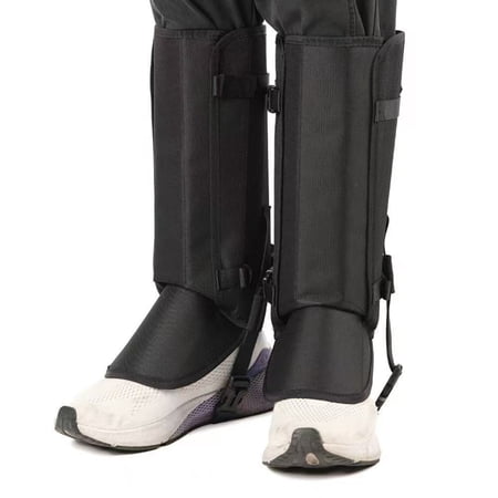 Snake Gaiters for Outdoor Waterproof Snake Gaiter Leggings for Men & Women Snake Bite Protection Adjustable Size Black