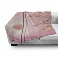 thumbnail image 3 of East Soft Flannel Fleece Blanket, Cherry Blossom Tree with Sun Scenery on Backside Spring Days Butterfly Nature Print, Cozy Plush for Indoor and Outdoor Use, 50" x 60", Pink Yellow, by Ambesonne, 3 of 6
