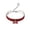 Red, variant on Bling Rhinestone Dog Collar, Shiny Pet Necklace with Bone Charm, Adjustable Fashion Collar for Small Pets, Sparkling Pet Accessory for Everyday and Special Occasions