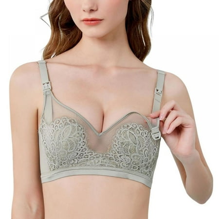 

Valcatch Wireless Lace Nursing Bra Lightly Padded Breastfeeding Maternity Breastfeeding Bra Seamless Sleep Bra No Underwire