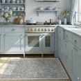 thumbnail image 3 of ATHOPE Floral 2x3 Area Rug, Machine Washable Rugs Soft Non Slip Low Pile Rugs for Living Room Bedroom Nursery Kitchen Dining Room Indoor, Small Floral Print Pattern Carpet, Blue, 3 of 8