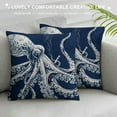 thumbnail image 3 of ONETECH Coastal Pillow Covers, Nautical Pillow Covers, Nautical Coastal Octopus Pillows Decorative Pillowcase Throw Pillow Cover , Ocean Beach Octopus for Sofa Bed Room Home Decor, 3 of 5